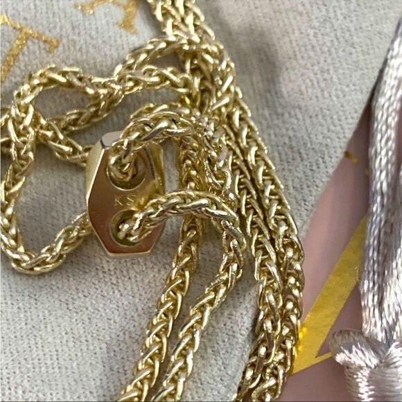 Kendra Scott Eva Gold Necklace Aqua Howlite - Picture 4 of 7